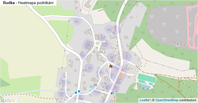 Rudka - mapa podnikání