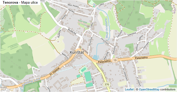 Tenorova - mapa ulice