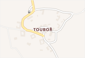 Touboř v obci Kunštát - mapa části obce