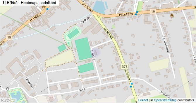 U Hřiště - mapa podnikání