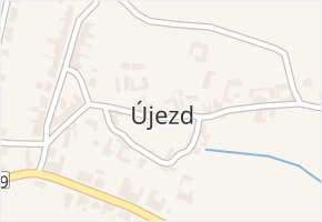 Újezd v obci Kunštát - mapa části obce