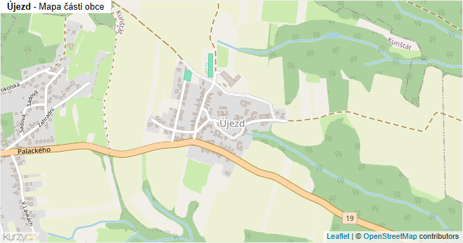 Újezd - mapa části obce
