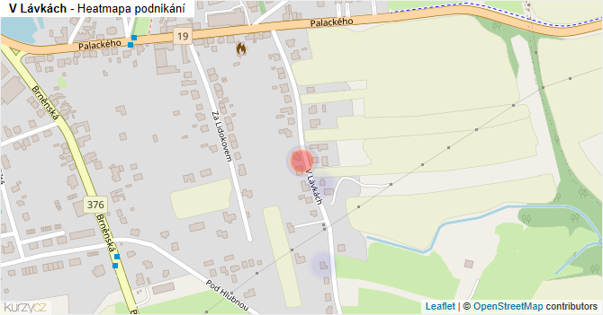 V Lávkách - mapa podnikání