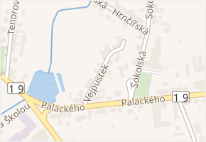 Vejpustek v obci Kunštát - mapa ulice