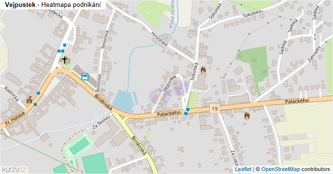 Vejpustek - mapa podnikání