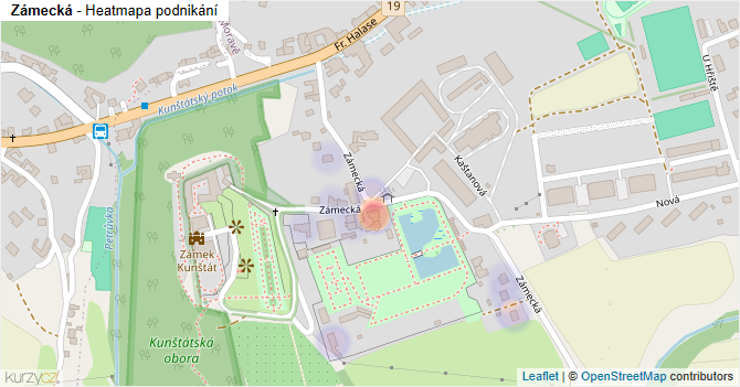 Zámecká - mapa podnikání
