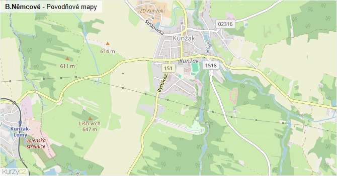 B.Němcové - záplavové mapy stoleté vody