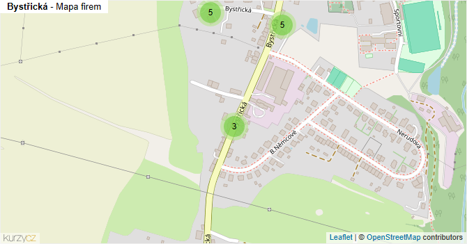 Bystřická - mapa firem