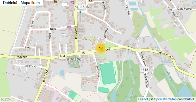 Dačická - mapa firem