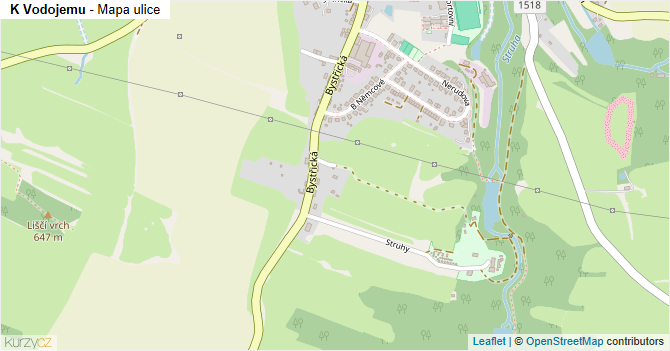 K Vodojemu - mapa ulice