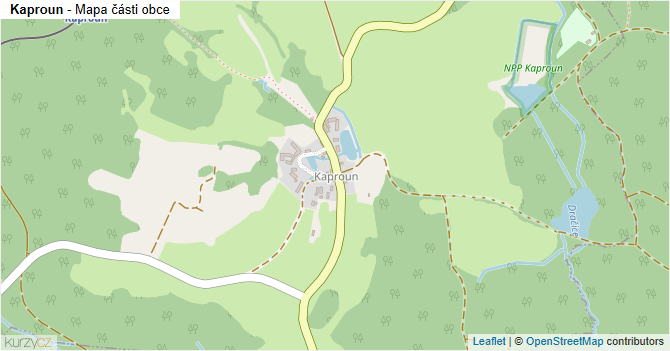 Kaproun - mapa části obce