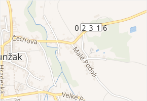 Malé Podolí v obci Kunžak - mapa ulice