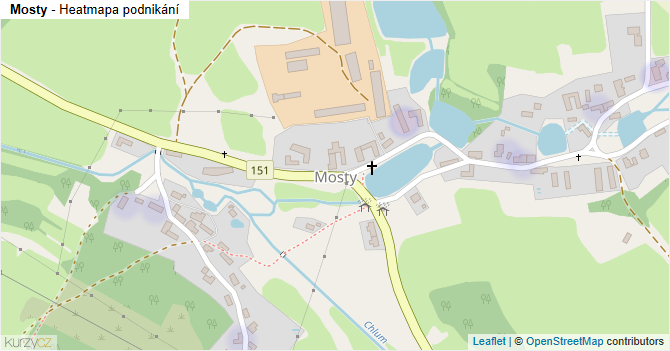 Mosty - mapa podnikání