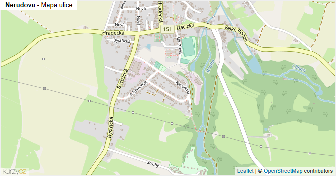 Nerudova - mapa ulice