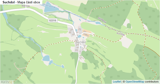 Suchdol - mapa části obce