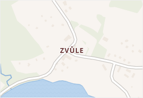 Zvůle v obci Kunžak - mapa části obce