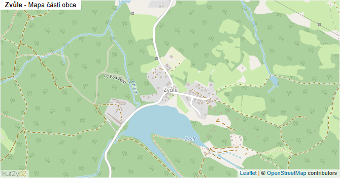 Zvůle - mapa části obce