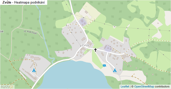Zvůle - mapa podnikání