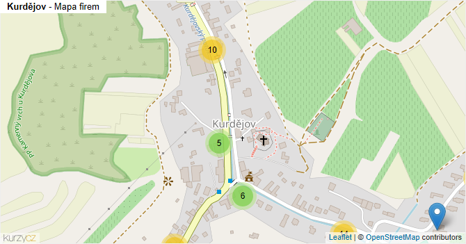 Kurdějov - mapa firem