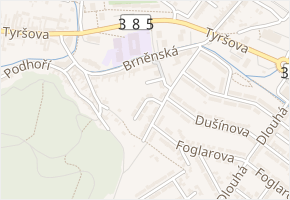 Bohoušova v obci Kuřim - mapa ulice