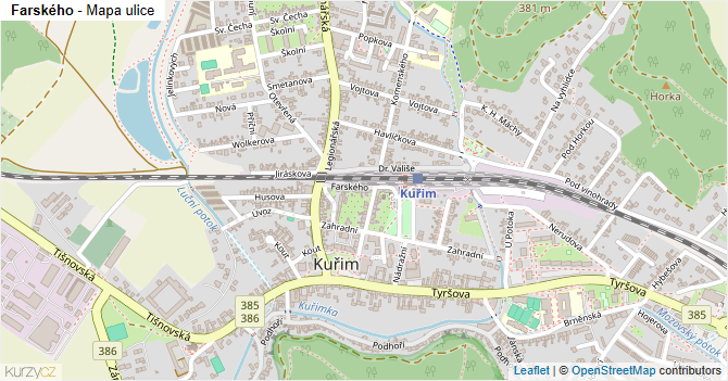 Farského - mapa ulice