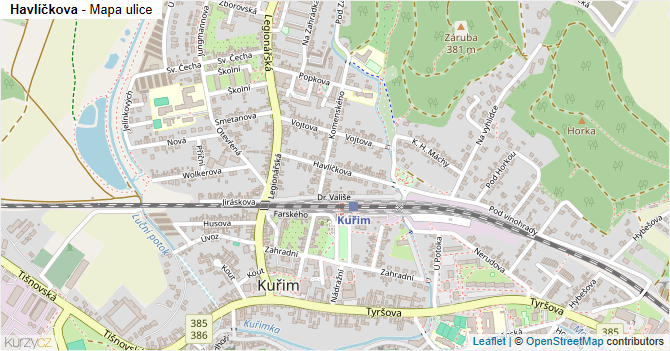 Havlíčkova - mapa ulice
