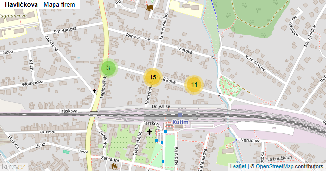 Havlíčkova - mapa firem