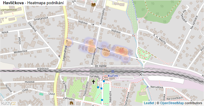 Havlíčkova - mapa podnikání