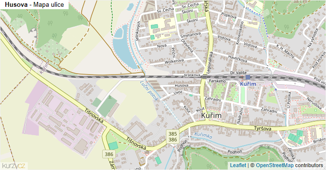 Husova - mapa ulice