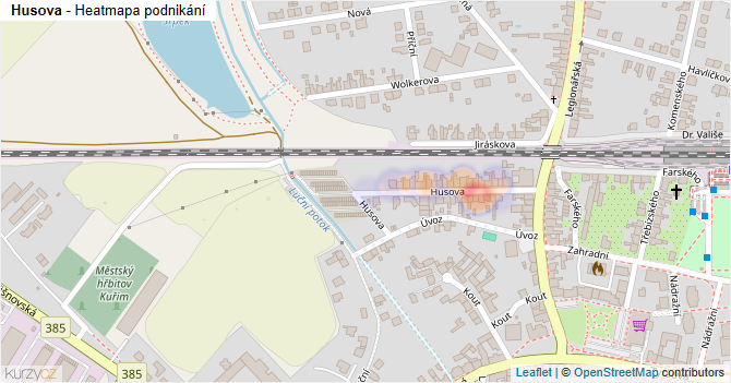Husova - mapa podnikání