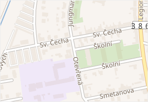 Jungmannova v obci Kuřim - mapa ulice