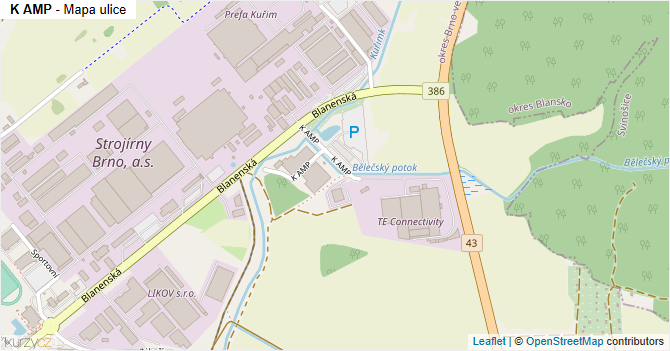 K AMP - mapa ulice
