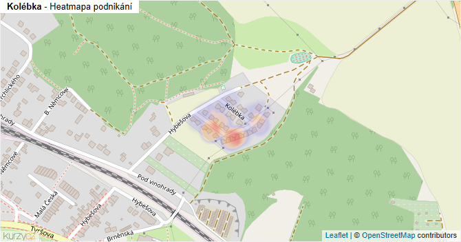Kolébka - mapa podnikání