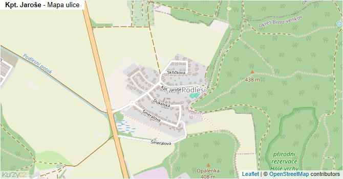 Kpt. Jaroše - mapa ulice