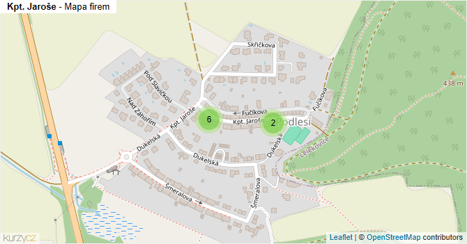 Kpt. Jaroše - mapa firem