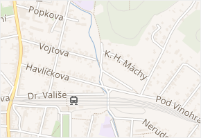 Mánesova v obci Kuřim - mapa ulice