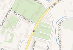 Na Královkách v obci Kuřim - mapa ulice
