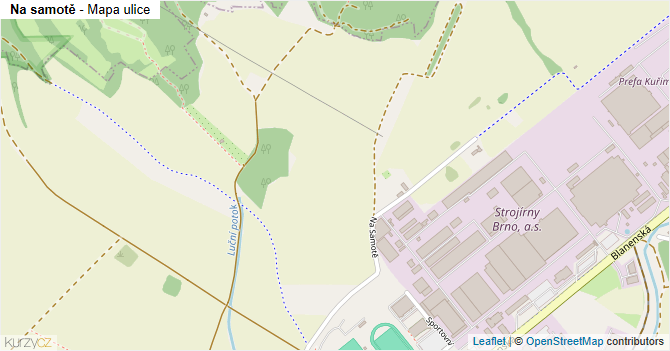 Na samotě - mapa ulice
