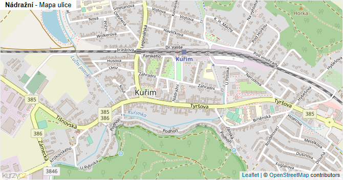Nádražní - mapa ulice