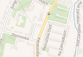 nám. Osvobození v obci Kuřim - mapa ulice