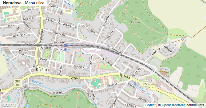 Nerudova - mapa ulice