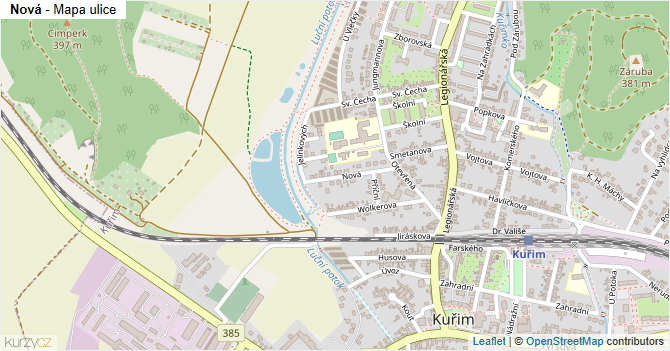 Nová - mapa ulice