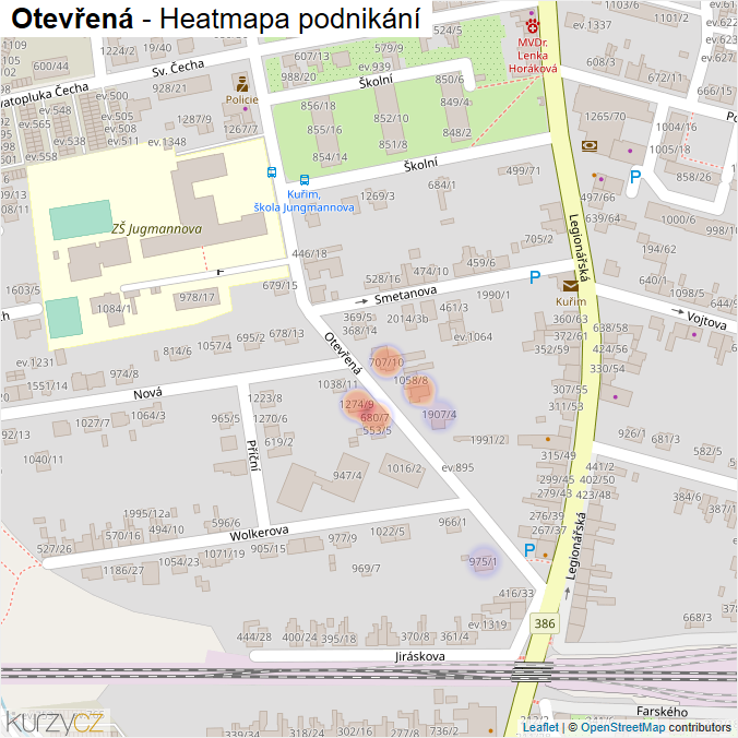 Mapa Otevřená - Firmy v ulici.