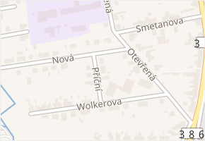 Příční v obci Kuřim - mapa ulice