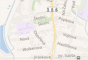 Smetanova v obci Kuřim - mapa ulice