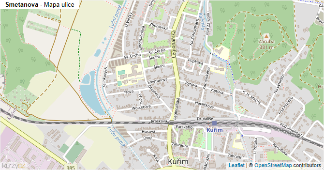 Smetanova - mapa ulice