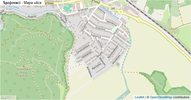 Spojovací - mapa ulice