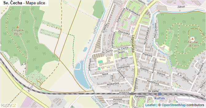 Sv. Čecha - mapa ulice