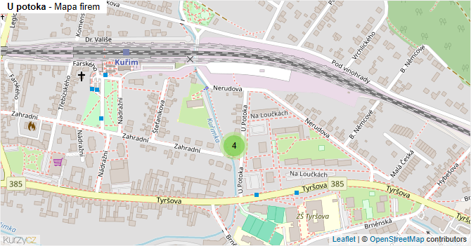 U potoka - mapa firem