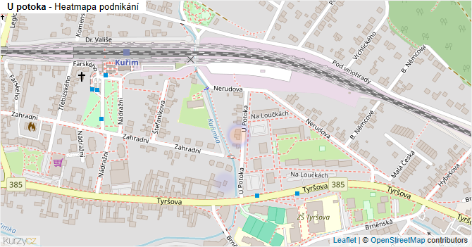 U potoka - mapa podnikání